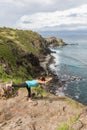 Yoga on the Maui Coast Royalty Free Stock Photo