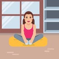 Yoga Meditation flat vector design