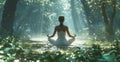 yoga and meditation in the forest