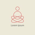 Yoga, meditation logo, zen buddhism symbol Royalty Free Stock Photo