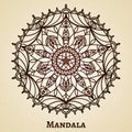 Yoga meditation mandala ornament