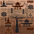 Yoga meditation namaste vector