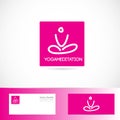 Yoga meditation pose logo Royalty Free Stock Photo