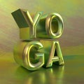 Yoga Metallic 3D Render on Metallic background