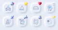 Yoga, Mini pc and Stress line icons. For web app, printing. Vector