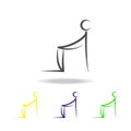 yoga multicolored icon. Element of healthy life multicolored icon. Signs and symbols collection icon can be used for web, logo,