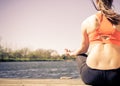 Yoga in the nature Royalty Free Stock Photo