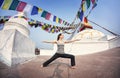 Yoga in Nepal Royalty Free Stock Photo