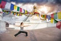 Yoga in Nepal Royalty Free Stock Photo