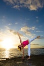 Yoga by the Ocean Royalty Free Stock Photo