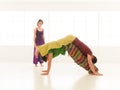 Yoga partners dance Royalty Free Stock Photo