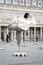 Yoga, pilates, fitness, sport in paris, france Royalty Free Stock Photo