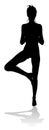 Yoga Pilates Pose Woman Silhouette