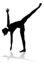 Yoga Pilates Pose Woman Silhouette