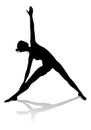 Yoga Pilates Pose Woman Silhouette