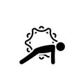 Yoga Plank Pose Icon. Flat Design Isolated Illustration