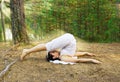 Yoga plough pose Royalty Free Stock Photo