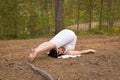 Yoga plough pose Royalty Free Stock Photo