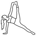 Yoga Pose Asana - extended side plank.