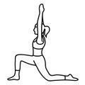 Yoga pose asana, pose, posture Vector Flat Outlines