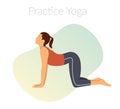 Yoga Pose - Cow Strech - Illustration Royalty Free Stock Photo