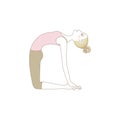 Yoga pose, woman in Camel Pose Royalty Free Stock Photo