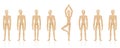 Yoga Pose Figure Among Normal Figures Being Different