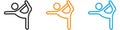 Yoga pose vector logo set collection for web app ui Royalty Free Stock Photo