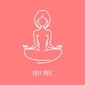 Yoga pose line icon