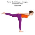 Yoga pose. Virabhadrasana C