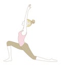 Yoga pose, woman in Low Lunge