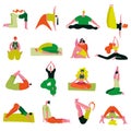 Yoga Poses Asanas Set
