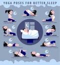 Yoga poses for better sleep Royalty Free Stock Photo