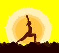 Yoga Sunset Health Pose