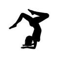 Yoga poses silhouette vector illustration