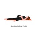 Yoga poses supine spinal twist