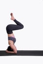 Yoga postures create a healthy concentration and shape. woman Yo