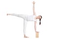 Yoga with props, pose Ardha Chandrasana