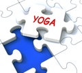 Yoga Puzzle Shows Meditate Meditation Health