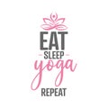 Yoga quote lettering typography