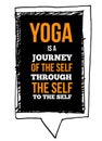 Yoga quote poster motivational design. postcard, card for spa salon