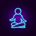 Yoga Relax Pose Neon Sign