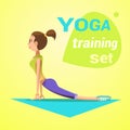 Yoga retro cartoon