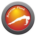 Yoga Reverse Plank Pose Red Icon Royalty Free Stock Photo