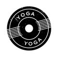 Yoga rubber stamp Royalty Free Stock Photo