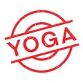 Yoga rubber stamp Royalty Free Stock Photo