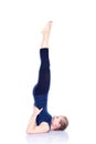 Yoga sarvangasana shoulder stand pose
