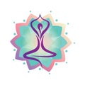 yoga seated pose. Vector illustration decorative design