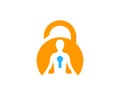 Yoga Security Icon Logo Design Element
