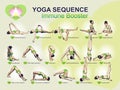 YOGA Sequence - Immune Booster Royalty Free Stock Photo